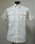 シュガーケーン(Sugarcane)フラップ付シャンブレー・ワークシャツ半袖SC35875A‐401WhtA