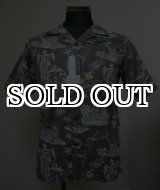 画像: サンサーフ(SUNSURF) LANDofALOHAコットンリネン半袖オープンシャツ‐BLACK 