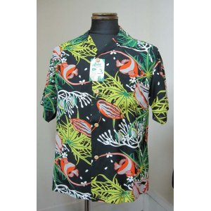 画像: サンサーフ(SUNSURF)CORAL REEFアロハシャツ半袖SS36020-BLACK 