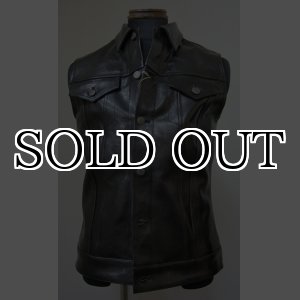 画像: ウエストライド(WESTRIDE)DEAN VEST LEATHER BLK　　【送料無料】