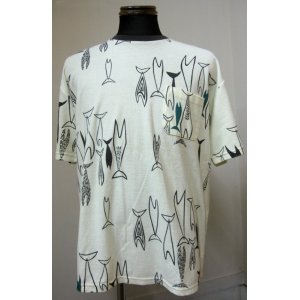 画像: ハナレイ(HANALEI)プリント・パイル半袖Tシャツ-IVORY 