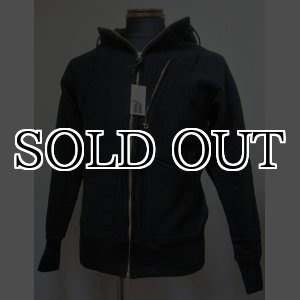 画像: ウエストライド(WESTRIDE)無地FULL ZIP HOODIEフルジップスウェットパーカ -BLK【送料無料】