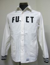 画像: FUCT(ファクト) VARSITY L/S SHIRT長袖シャツ-WHITE【送料無料】