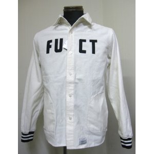 画像: FUCT(ファクト) VARSITY L/S SHIRT長袖シャツ-WHITE【送料無料】