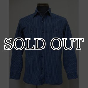 画像: シュガーケーン(SUGARCANE)INDIGO STRIPE インディゴストライプ長袖ワークシャツL/S WORK SHIRT SC26871  