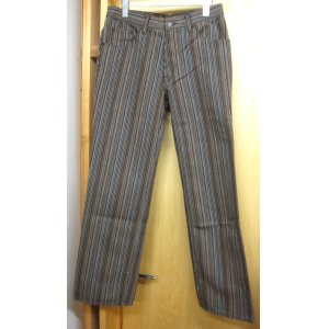 画像: スラップショット(Slapshot) MULTI STRIPE NEW5PKT PANTSマルチストライプ・ニュー5ポケットパンツ-BROWN 