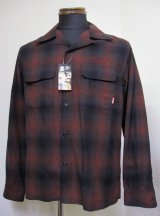 画像: FUCT(ファクト) SSDD OMBRE CHECK L/S SHIRT　4304開襟長袖シャツ-RED【送料無料】