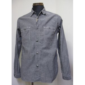 画像: シュガーケーン(SUGARCANE)SC27031　2.2ozライトシャンブレイ長袖ワークシャツL/S WORK SHIRT -119BlkA【送料無料】 