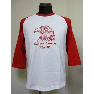 画像: TRUMP　MC(トランプ) EAGLE BB　7分丈半袖TEEシャツ-WHITE×RED 