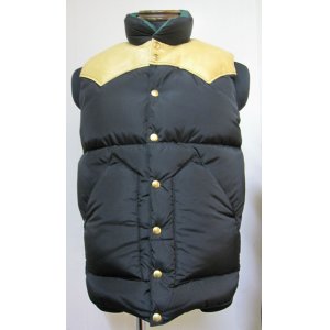 画像: ロッキーマウンテン×ウェアハウスROCKY MOUNTAIN×WAREHOUSE ナイロンダウンベストNYLON DOWN VEST-BLACK【送料無料】 