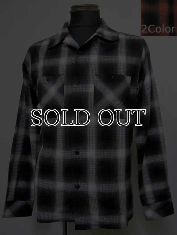 画像1: FUCT(ファクト) FUCT SSDD OMBRE CHECK SHIRT 6307開襟長袖シャツ【送料無料】 