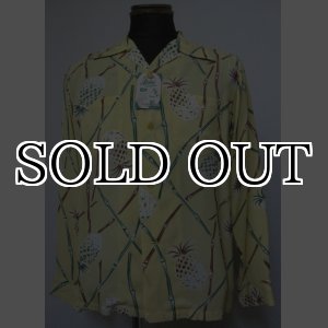 画像: 　 サンサーフ(SUNSURF)『PINEAPPLE & CANE』 HAWAIIAN SHIRTハワイアン長袖シャツSS26004-155YEL【送料無料】 