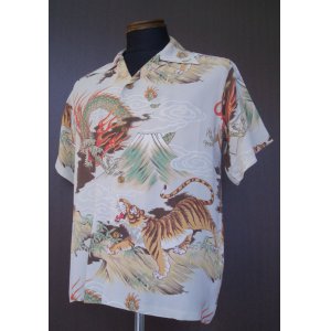 画像: SUNSURF Fighting Dragon & Tiger Shirts S/S　-Gray