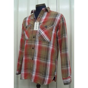 画像: SugarCane Cotton Flannel Work Shirts Red