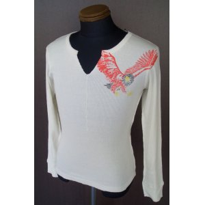 画像: Burden Vneck Eagle L/S -White