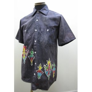 画像: HIHO BATIK MOUNTAIN タイダイ染めシャツ - Black 