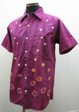 画像: HIHO BATIK MOUNTAIN タイダイ染めシャツ - Purple 