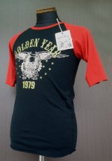 画像: Burden Golden Year 七分Tee -Black×Red