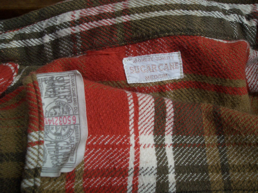 画像: SugarCane Cotton Flannel Work Shirts Red