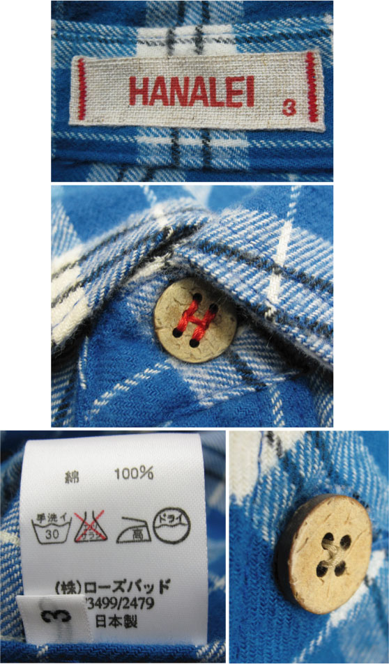 画像: ハナレイ(Hanalei) Flannel Check L/S Work Shirts - Blue 