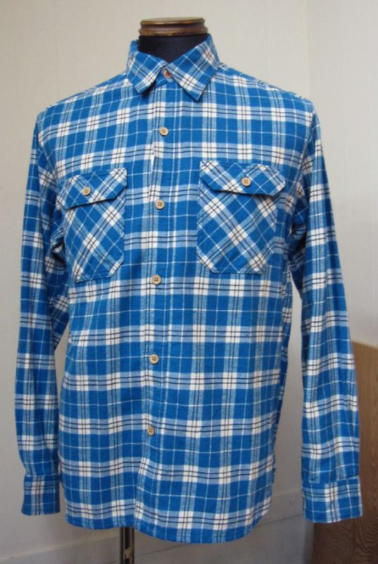 画像1: ハナレイ(Hanalei) Flannel Check L/S Work Shirts - Blue 