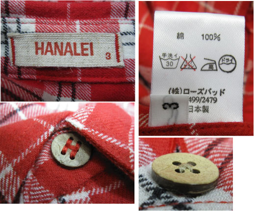 画像: ハナレイ(Hanalei) Flannel Check L/S Work Shirts - Red 