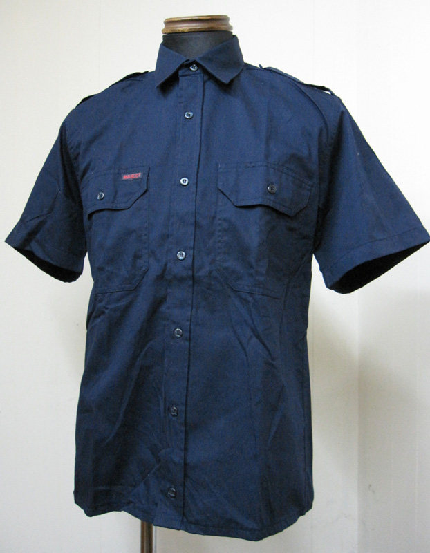 画像1: マスコット(MASCOT)半袖ワークシャツ-Navy