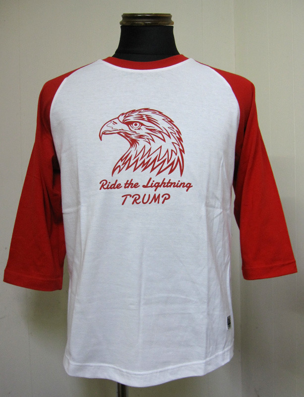 画像1: TRUMP　MC(トランプ) EAGLE BB　7分丈半袖TEEシャツ-WHITE×RED 