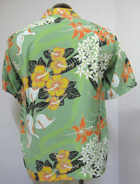 画像: サンサーフ(SUNSURF)TROPICAL FLOWERS・アロハシャツ半袖SS36826　-Green 