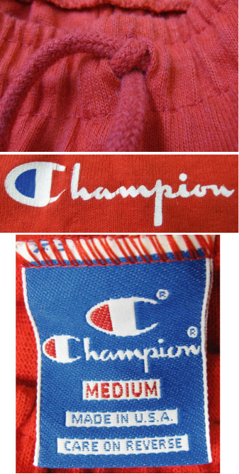 画像: Champion(チャンピオン) デッドストック・ショートパンツ - RED 
