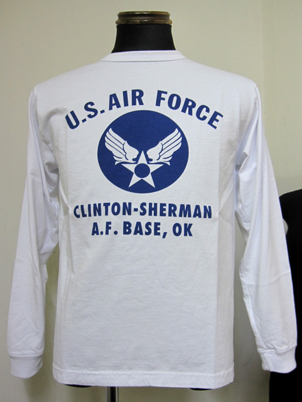 画像1: バズリクソンズ(BuzzRickson's)US AirForceエアフォース長袖TEEシャツCLINGTON SHERMAN-101WHT【送料無料】 