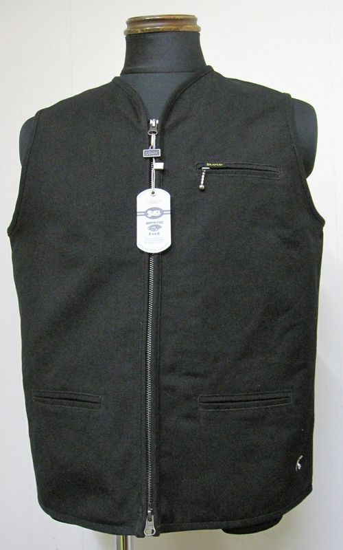 BLUCOブルコ STANDARD ZIP VESTスタンダードワークベスト‐BLACK [OL