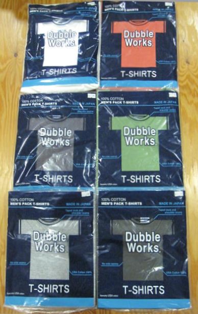 画像1: DUBBLE WORKS(ダブルワークス)Lot 33009 パックＴシャツ（Vネック）1枚パック半袖無地Tシャツ 