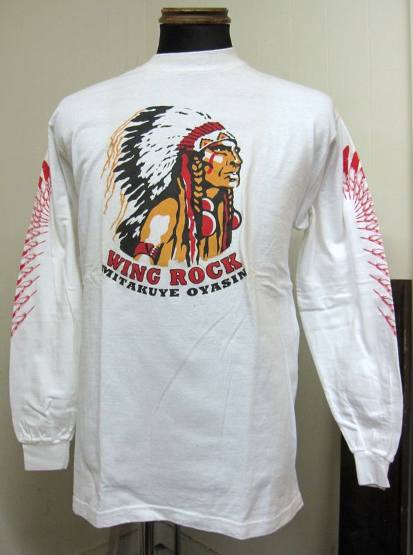 画像1: ウイングロック(Wingrock) No.008　INDIAN長袖TEEシャツ・ロングスリーブ‐WHITE-Mサイズ