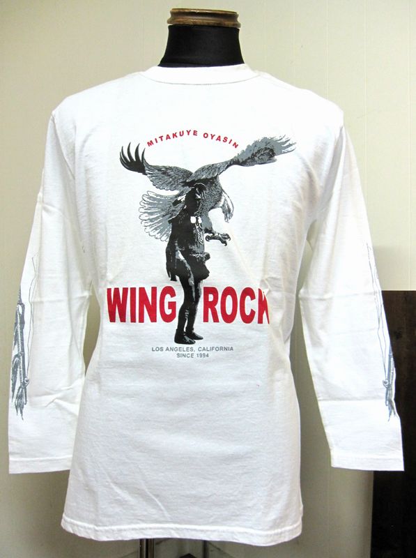 画像1: ウイングロック(Wingrock) No.018 EAGLE長袖TEEシャツ・ロングスリーブーWHITE