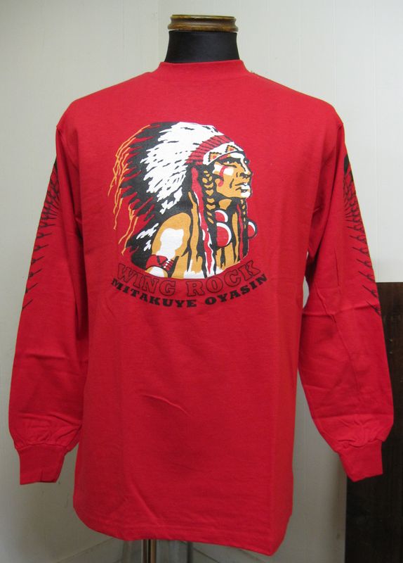 画像1: ウイングロック(Wingrock)No.010　 INDIAN長袖TEEシャツ・ロングスリーブ-RED
