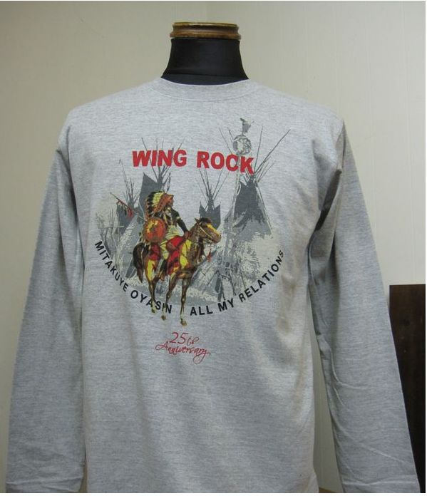 画像: ウイングロック(Wingrock) 25周年 No.006　長袖TEEシャツ・ロングスリーブ-WHITE‐