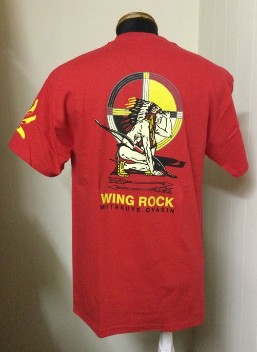 画像1: ウイングロック(Wingrock)No.016　半袖TEEシャツ INDIAN　CIRCLEバックプリント‐RED-
