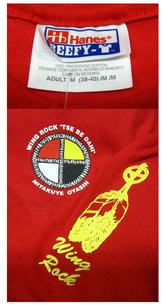 画像: ウイングロック(Wingrock)　No.004　メディスン・パイプ長袖TEEシャツ・ロングスリーブ‐RED-