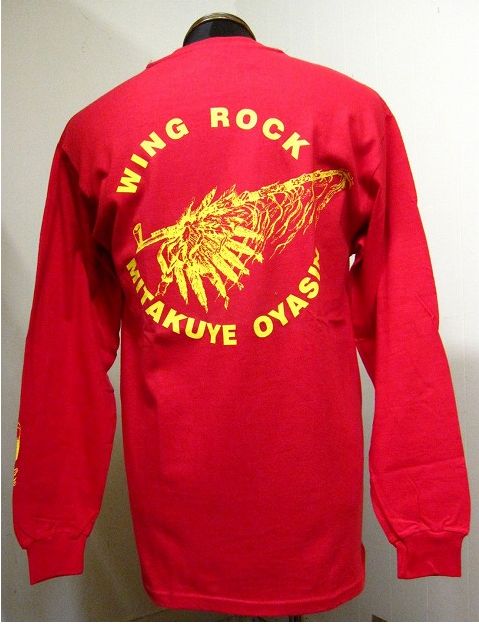 画像1: ウイングロック(Wingrock)　No.004　メディスン・パイプ長袖TEEシャツ・ロングスリーブ‐RED-