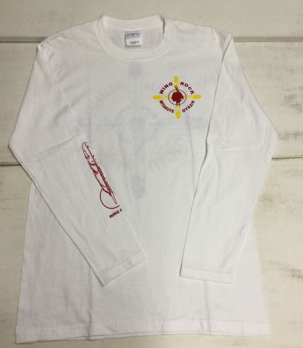 画像2: ウイングロック(Wingrock) No.023　長袖TEEシャツ 4Feather・ロングスリーブーWHITE-UnitedSportsMサイズ・ミスプリ