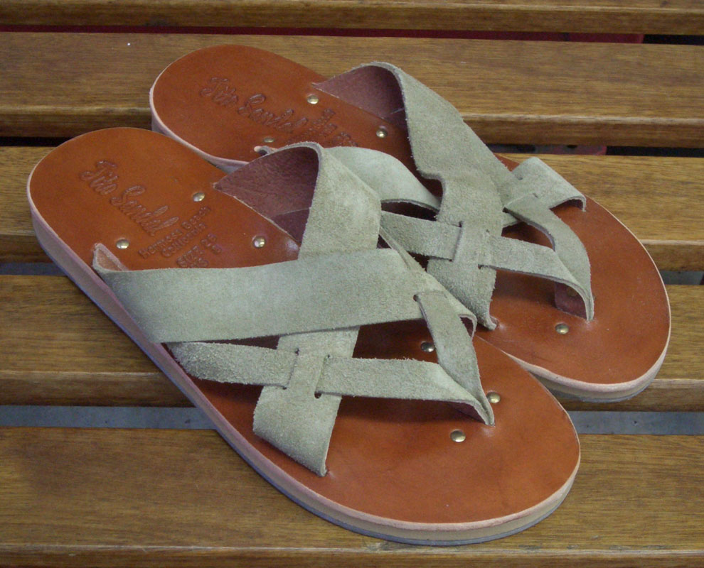 画像1: TITO Sandal TS-003 Suede Taupe/Med.oil