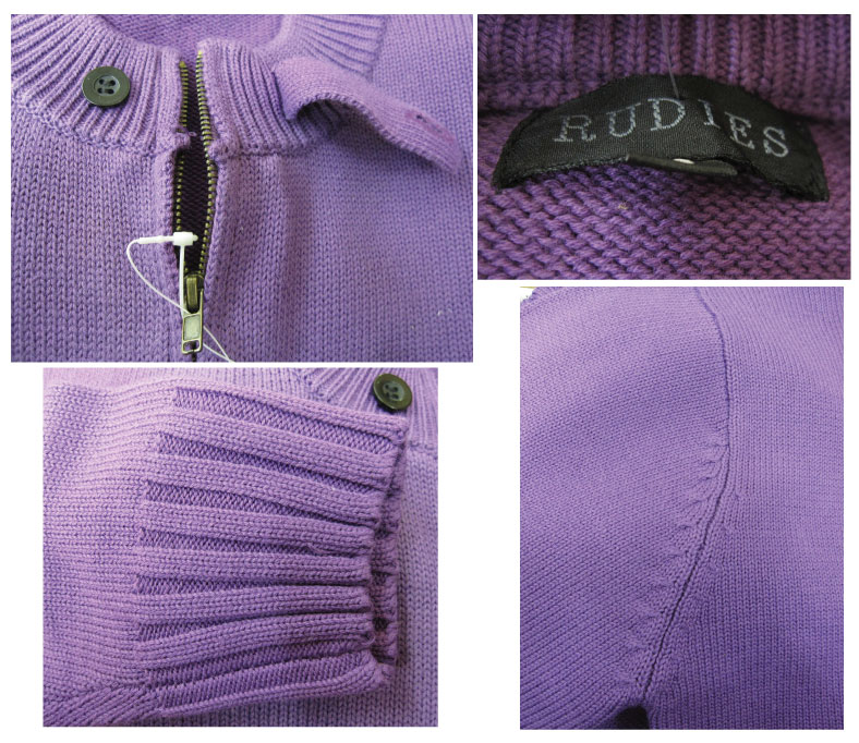 画像: Rudies(ルーディーズ)コットンニット・ライダース- Purple