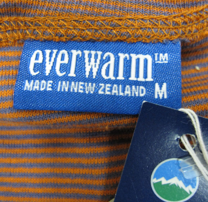 画像: Everwarm(エバーウォーム)細ボーダーTee　-Orange×charcoal
