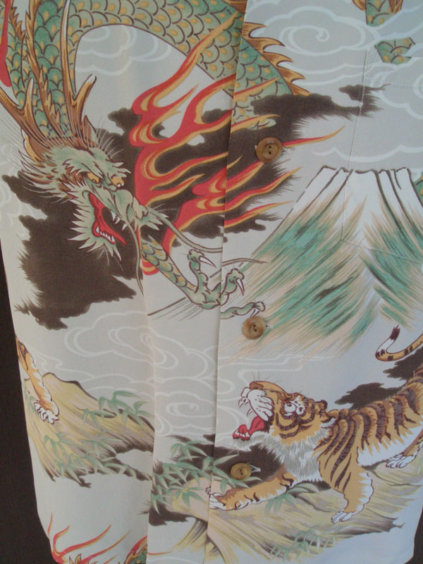 画像: SUNSURF Fighting Dragon & Tiger Shirts S/S　-Gray