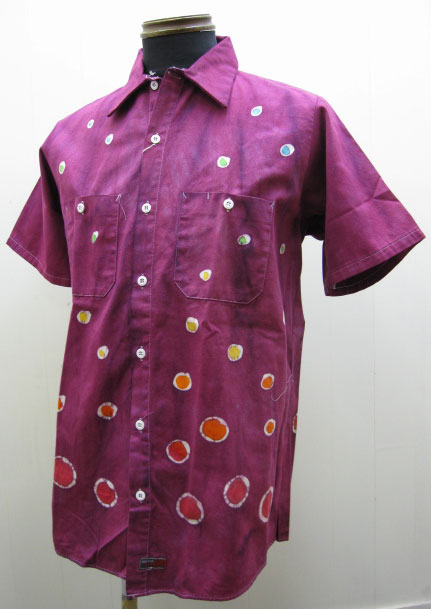 画像1: HIHO BATIK MOUNTAIN タイダイ染めシャツ - Purple 