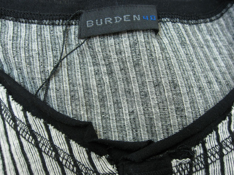 画像: Burden(バーデン)ストライピング・ヘンリーTee - Black