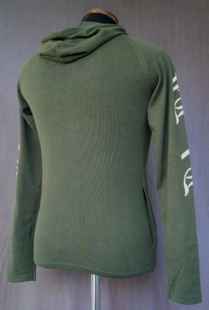 画像: Burden Cotton Thin Knit Zip Parka - Green